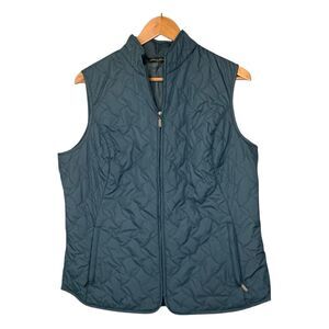 Eddie Bauer Lightweight Quilted Puffer Vest Teal Green L